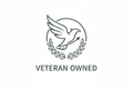 Minimal line icon of an eagle silhouette or badge-style symbol representing veteran ownership, simple and elegant, no explicit military imagery.